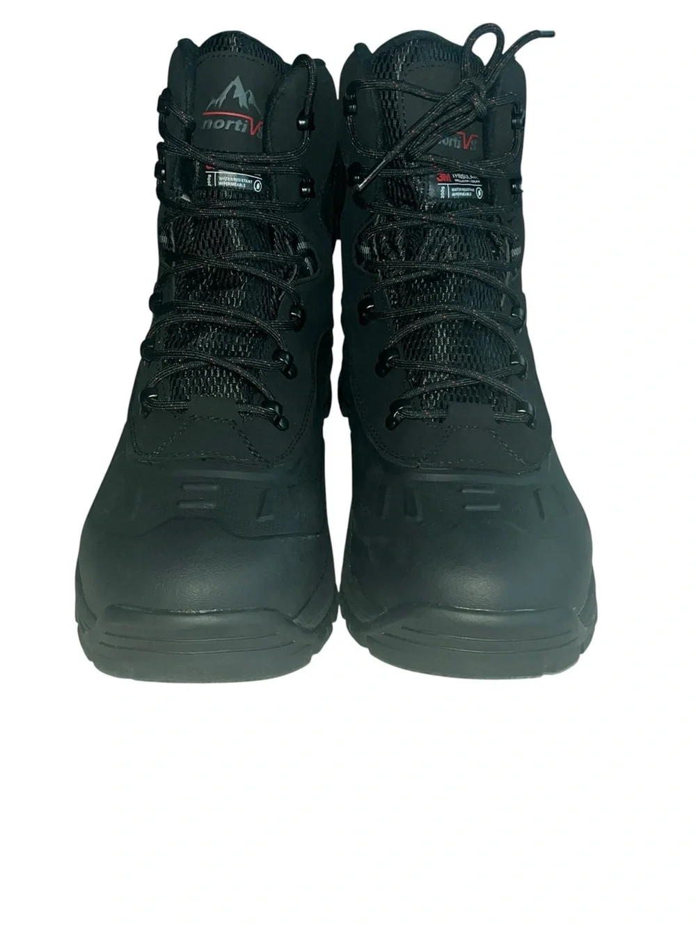 Men's Waterproof Insulated Winter Snow Boots Black Tactical Work Boots - Style